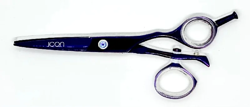 5.5"" ICON Purple Titanium Coated Swivel Shears Scissors ICT-125