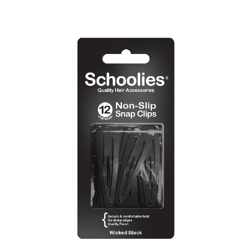 Schoolies Snap Clips 12pc - Wicked Black