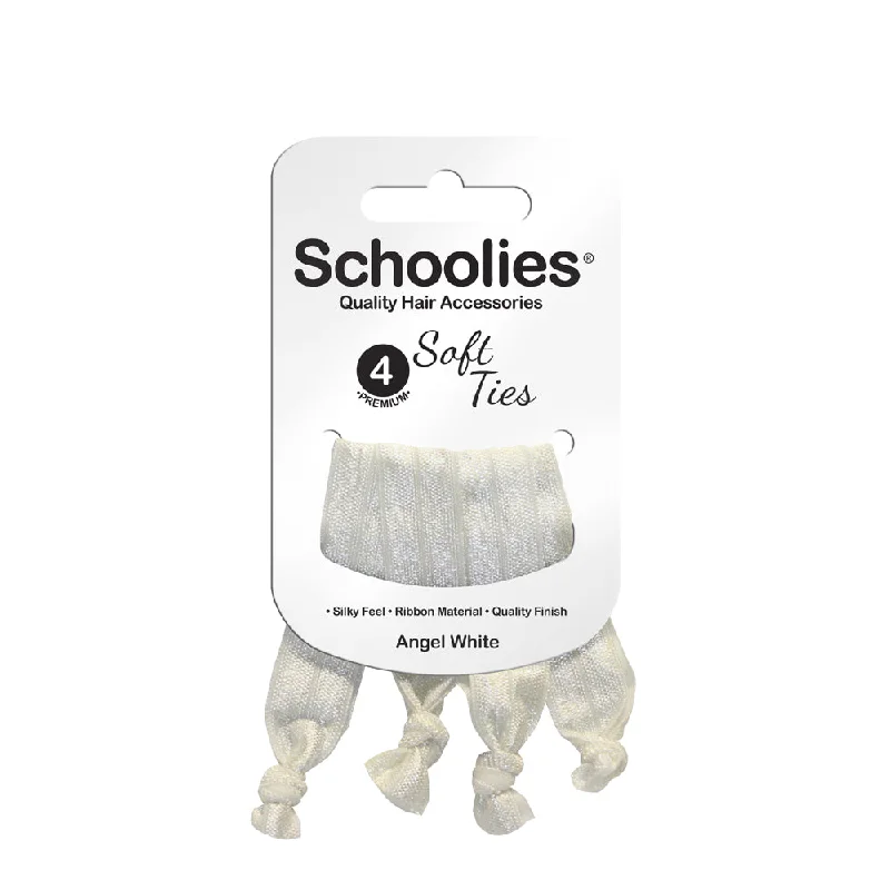 Schoolies Soft Ties 4pc - Angel White