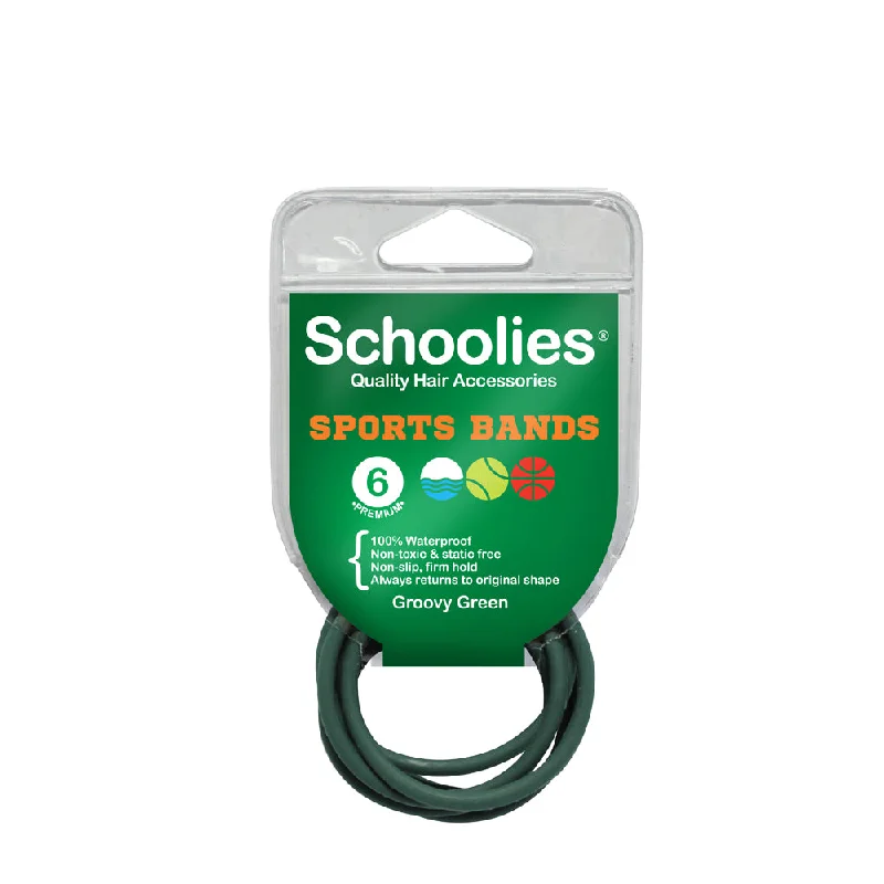 Schoolies Sports Bands 6pc - Groovy Green