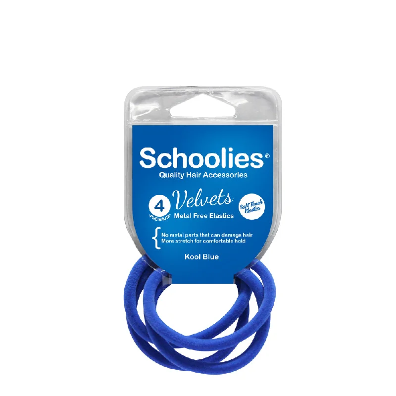 Schoolies Velvets 4pc - Kool Blue