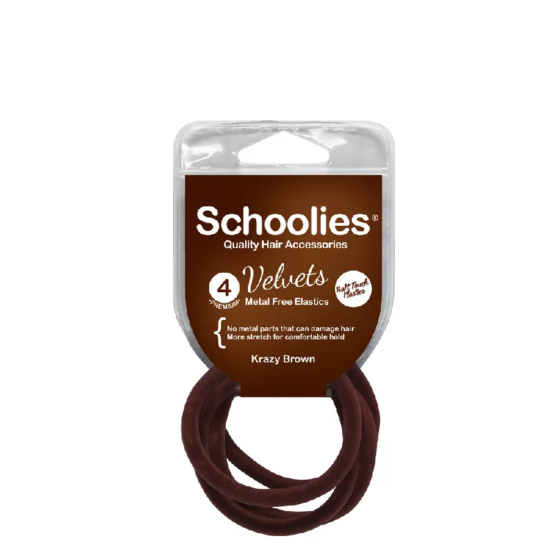 Schoolies Velvets 4pc - Krazy Brown