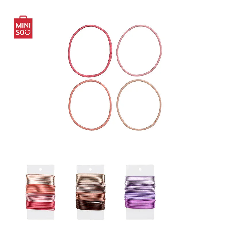 MINISO AU Gradient Rubber Band 40 Pcs Pink