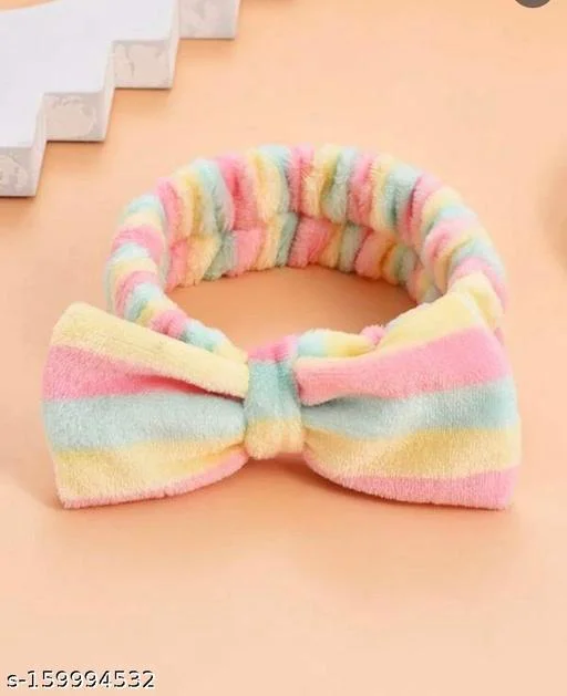 Miniso Flannel Bowknot Headband(Striped)