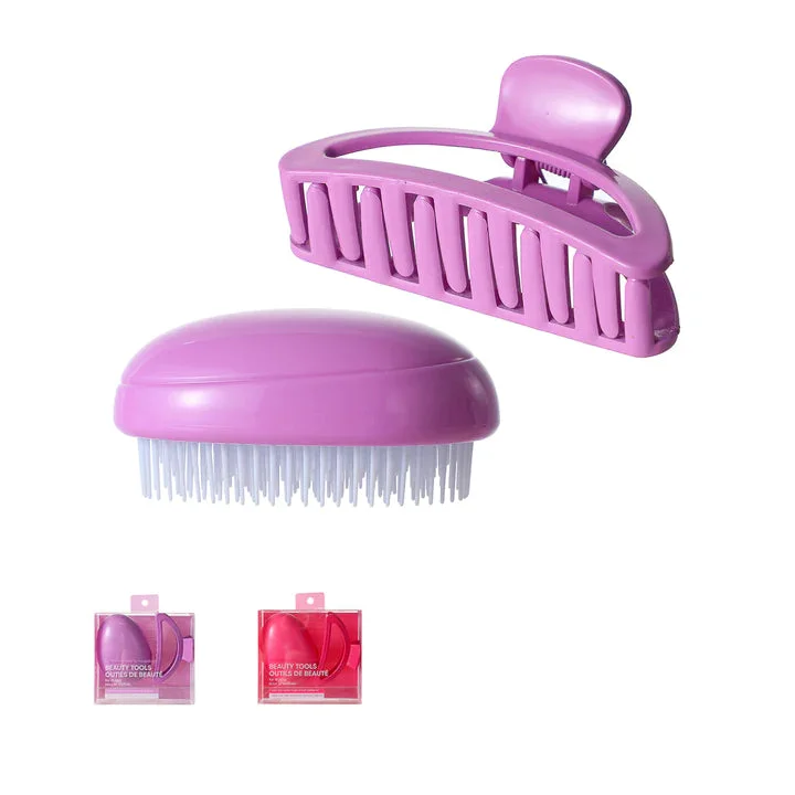 MINISO PINK ME! Series 2-Piece Hair Styling Set (Purple)