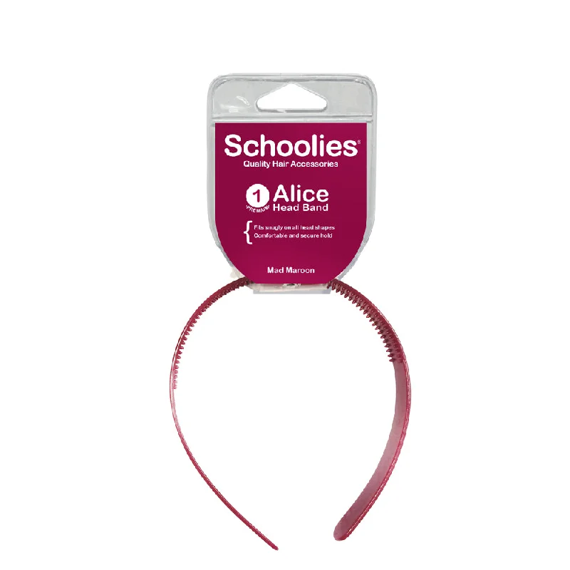 Schoolies Alice Head Band - Mad Maroon