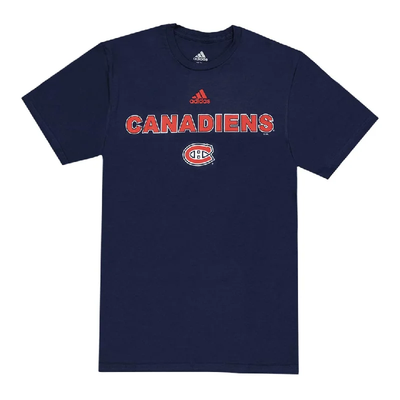 Solid-Colored Men's Shirtsadidas - Men's Montreal Canadiens Short Sleeve T-Shirt (HR8825)